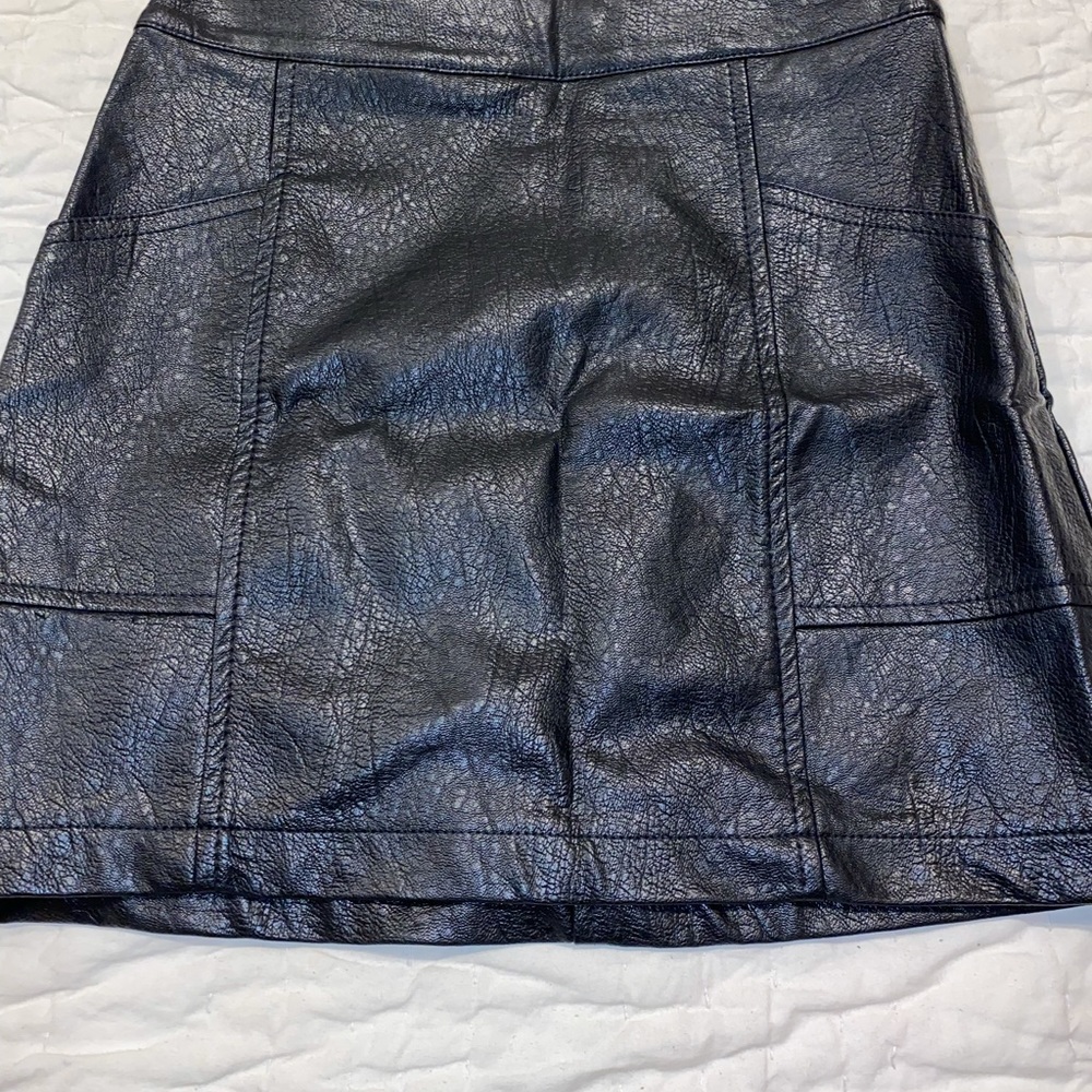Girls faux leather black skirt size 6x